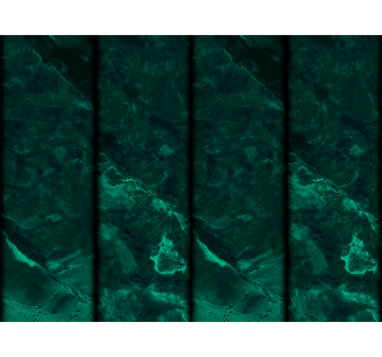 Tapet baie cu efect de marmura negru & verde - TenStickers
