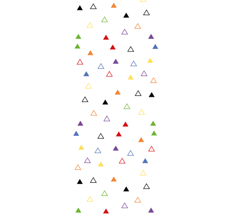 Tapet geometric motiv triunghiular colorat - TenStickers