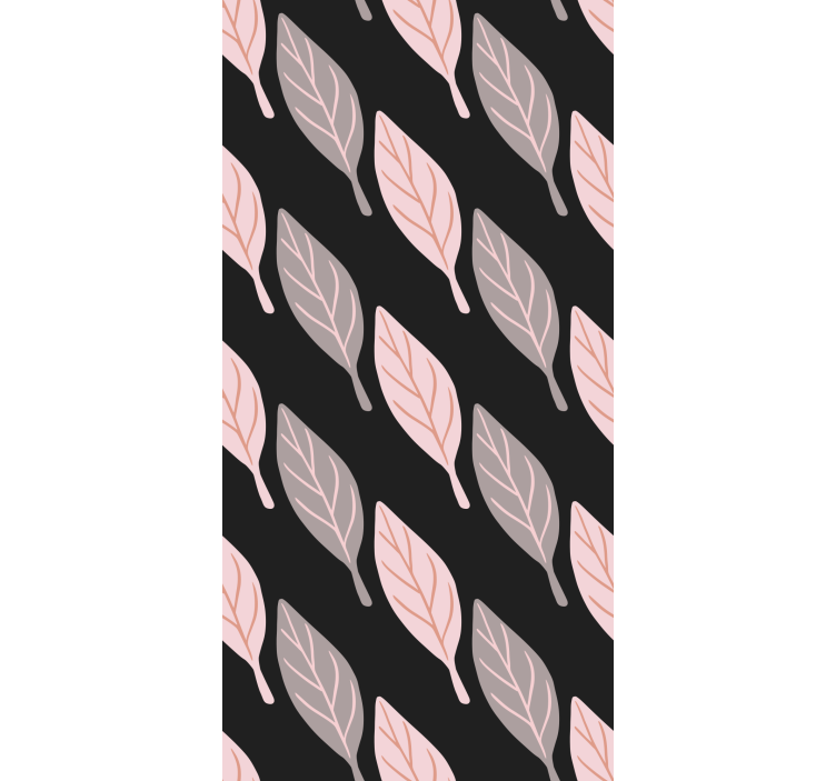 Tapet cu frunze de pădure roz și gri - TenStickers