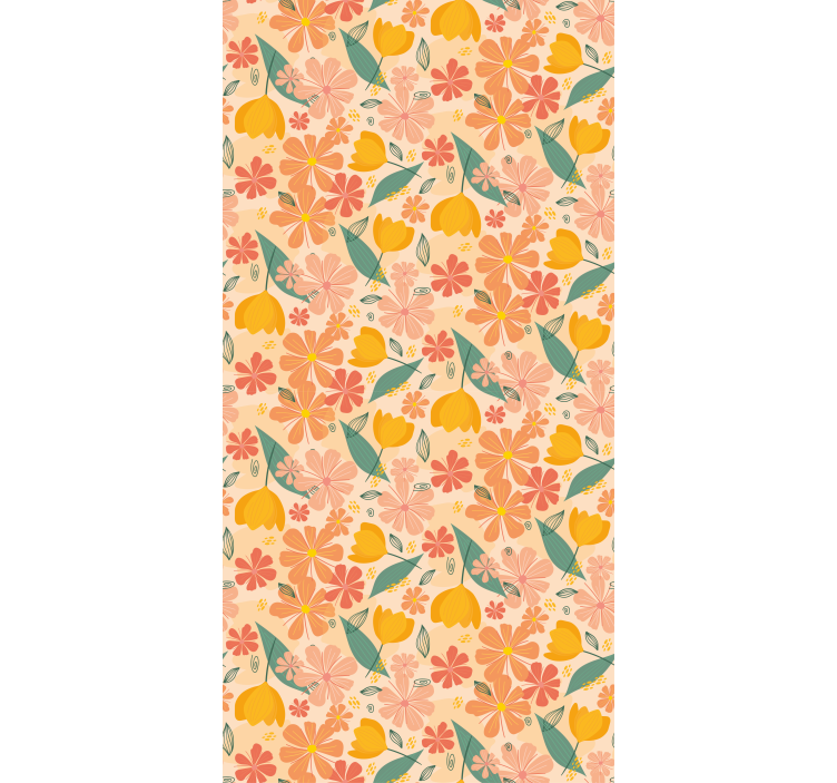 Tapet flori motiv floral citrice - TenStickers