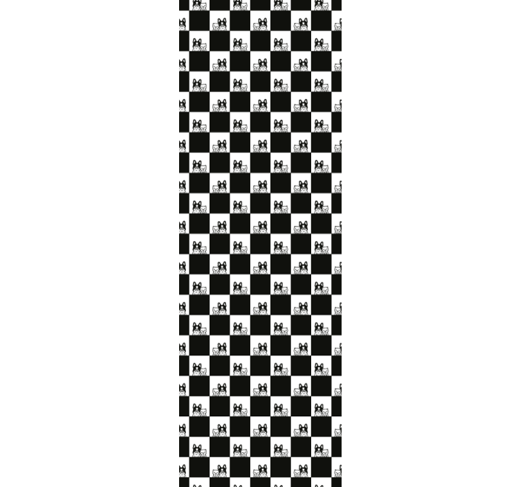 Tapet pisici motiv felin în carouri - TenStickers