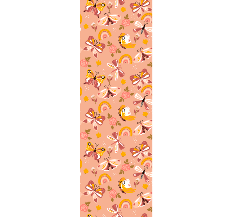 Fluture tapet model de flora fluture - TenStickers