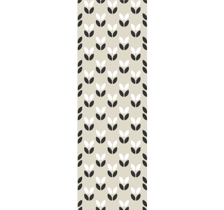 Tapet geometric model de frunze simetric - TenStickers