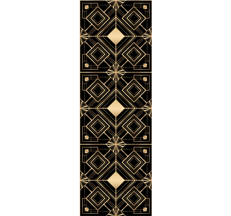 Tapet deco artă modernă negru și auriu - TenStickers