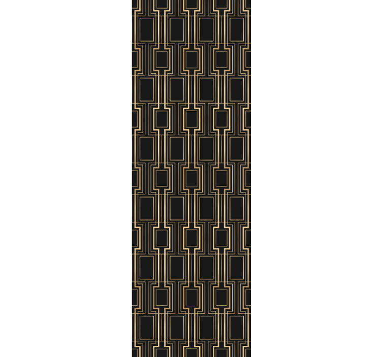 Tapet triunghi deco auriu și negru - TenStickers