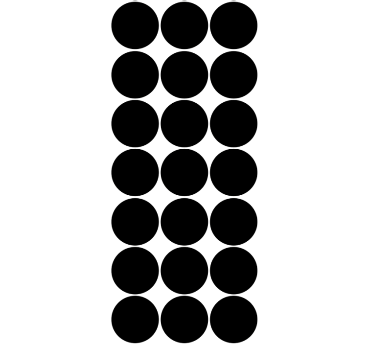 Cercuri tapet model circular negru șic - TenStickers