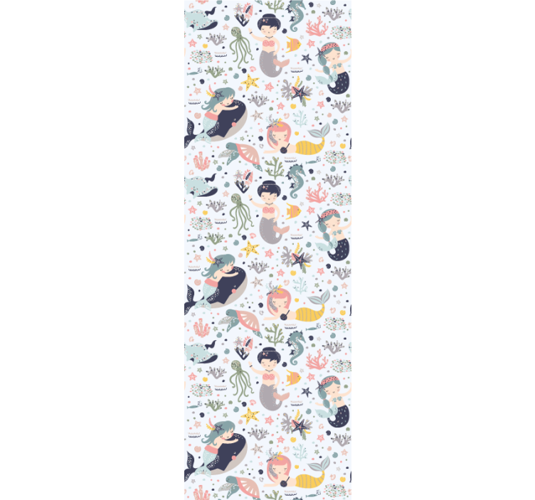 Tapet de pepinieră prieteni acvatici sirene - TenStickers