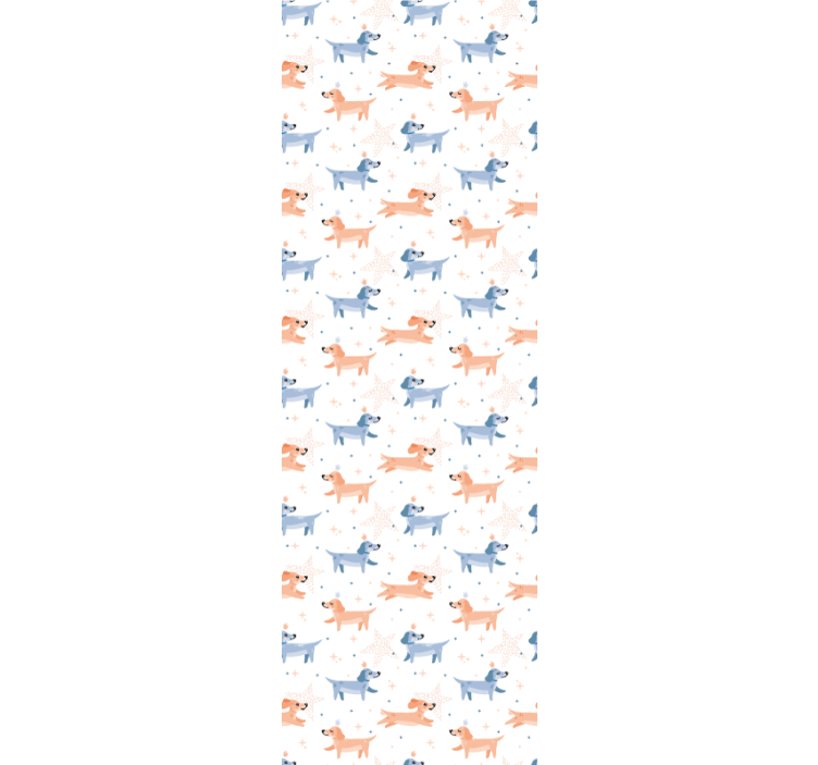 Tapet de pepinieră temă cățeluși jucăuși - TenStickers