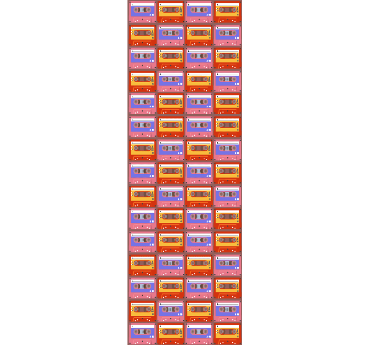 Tapet de artă matrice retro de casete - TenStickers