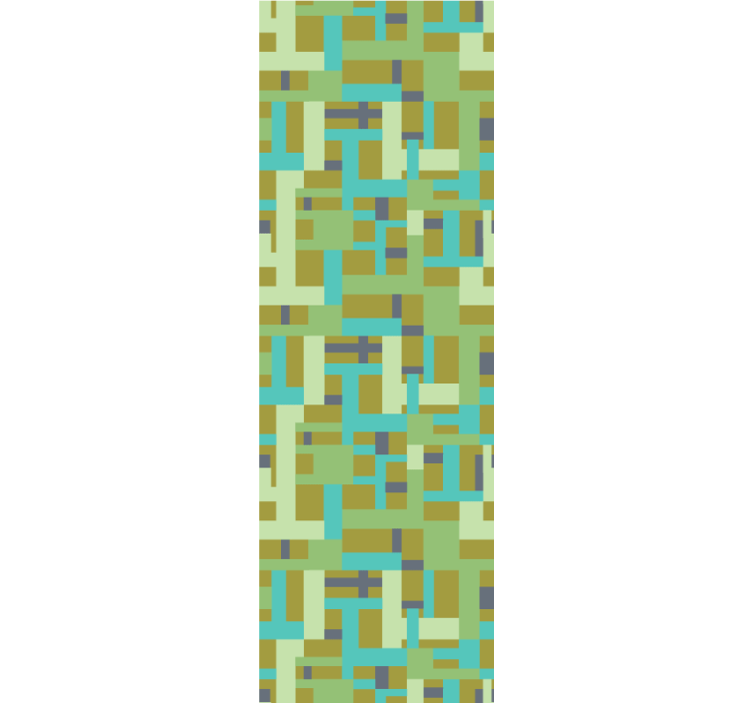 Model dreptunghi verde nuanță tapet vintage - TenStickers