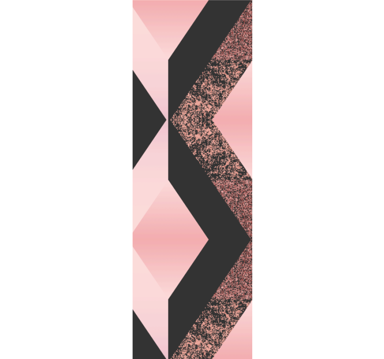 Tapet geometric model roz abstract - TenStickers