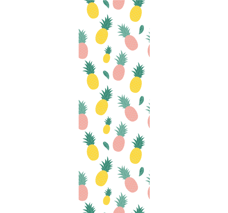 tapet bucătărie model de ananas tropical - TenStickers
