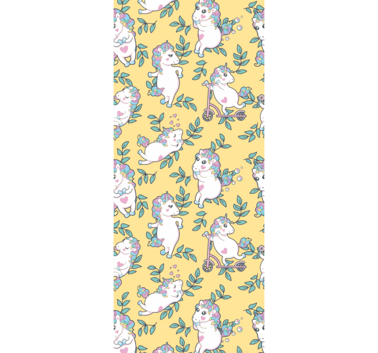 Animale tapet unicornii jucându-se - TenStickers