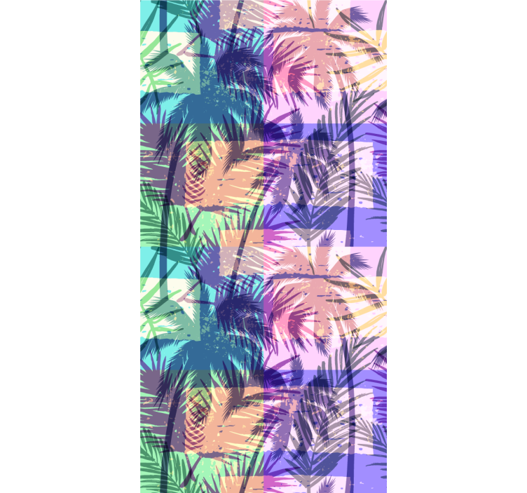 Copaci tapet vintage palm laves - TenStickers