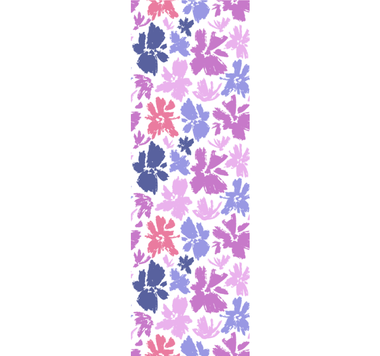 Tapet de sufragerie display floral violet - TenStickers