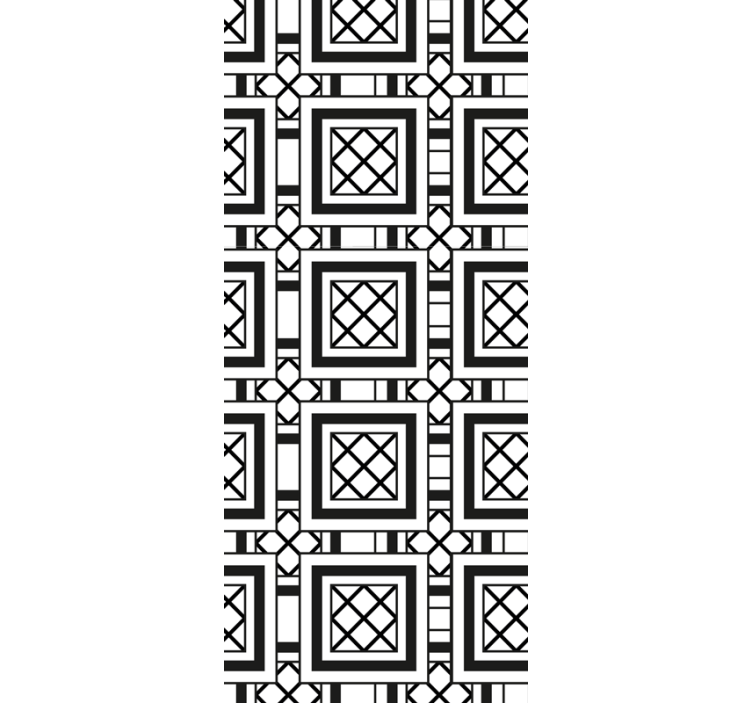 Tapet gresie model clasic alb-negru - TenStickers