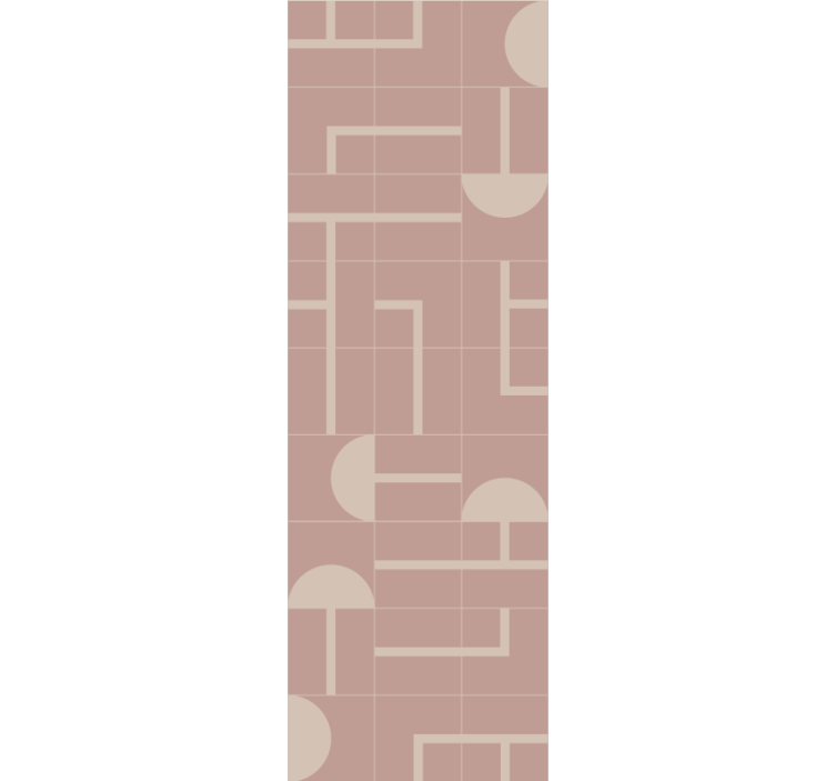 Tapet geometric bej forme moi - TenStickers