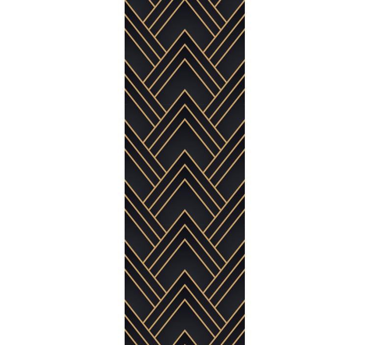 Tapet geometric model auriu în zig-zag - TenStickers