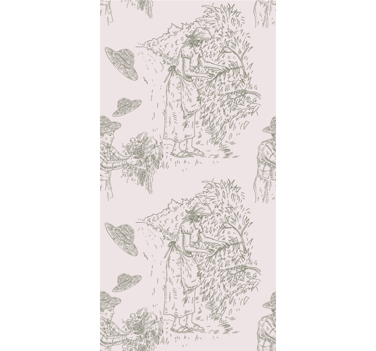 Tapet baroc scena recoltei la țară - TenStickers