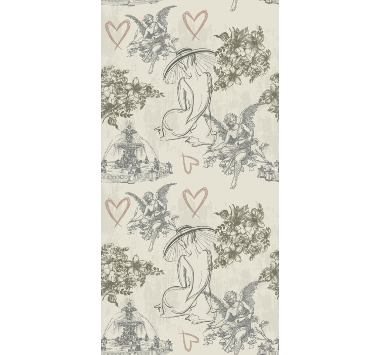 Tapet flori motiv floral angelic - TenStickers