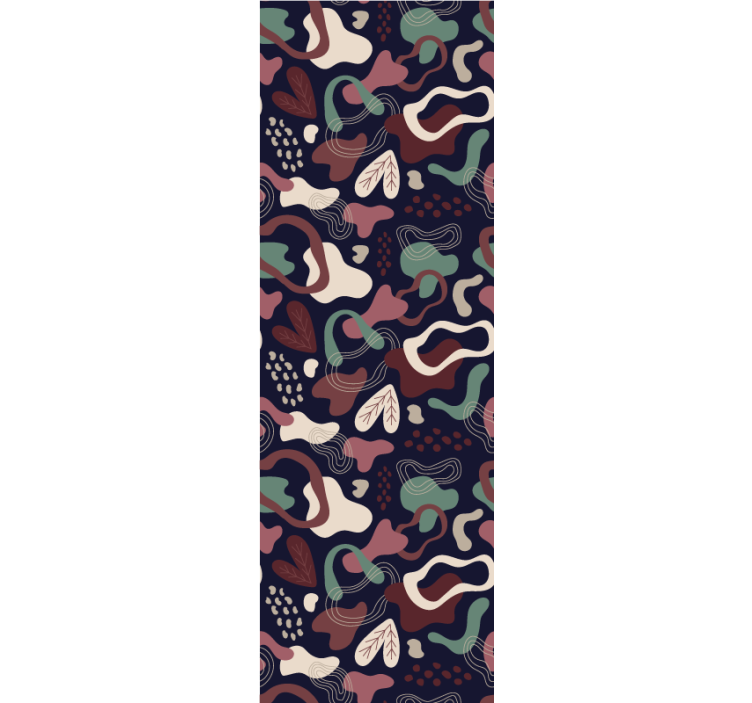 Tapet abstract Artă abstractă design model roșu și verde - TenStickers