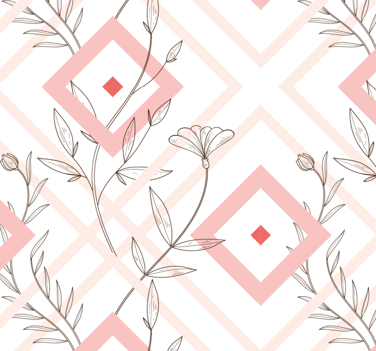 Tapet camera de zi forme florale de diamant - TenStickers