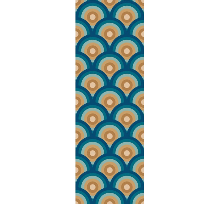 Tapet vintage cu cercuri din anii 60 - TenStickers