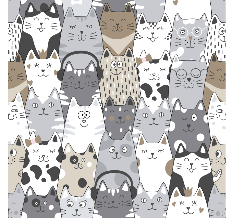 Tapet copii pisici caratoon - TenStickers