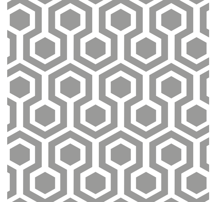 Geometric tapet model gri hexagonal - TenStickers