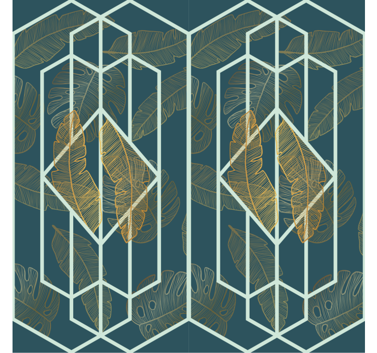 Geometric tapet design tropical - TenStickers