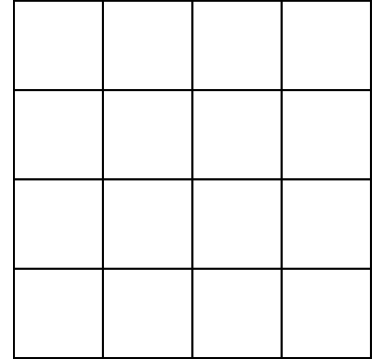 Tapet pătrat linii fine alb-negru - TenStickers