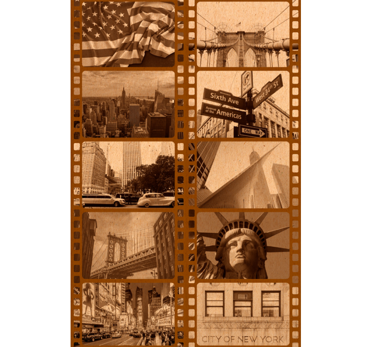Tapet de peisaj film new york sepia - TenStickers