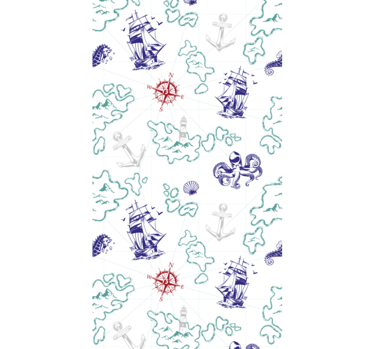 Harta comorii tapet copii - TenStickers