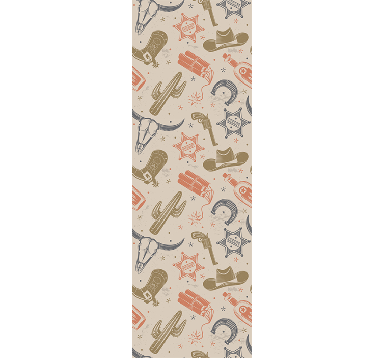 Tapet de artă motive cu tematică cowboy - TenStickers