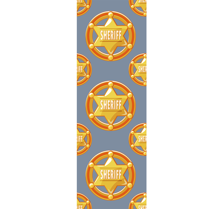 Tapet personalizabil model insignă șerif - TenStickers