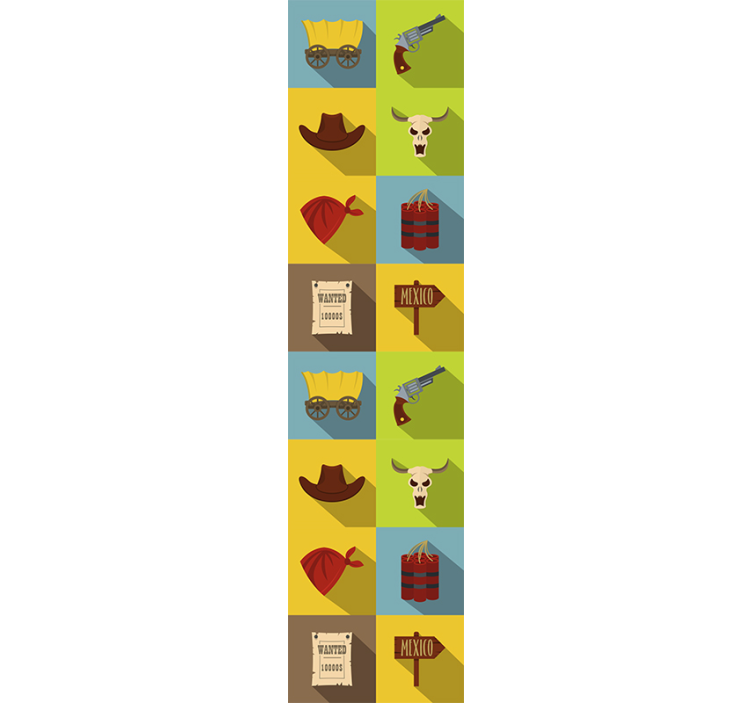 Tapet personalizabil elemente tematice occidentale - TenStickers