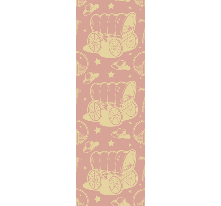 Tapet copii cowboy și vagoane - TenStickers