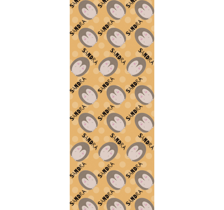 Tapet de pepinieră model de arici personalizat - TenStickers