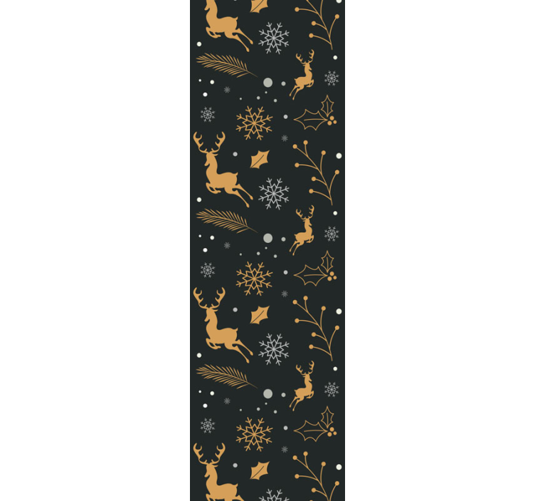 Crăciun tapet motivul renului auriu - TenStickers