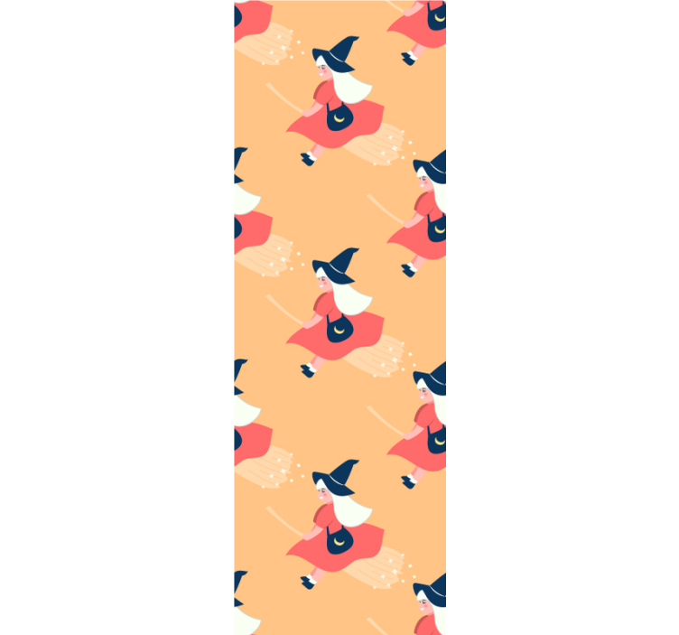 Tapet Halloween figuri magice de vrăjitoare - TenStickers