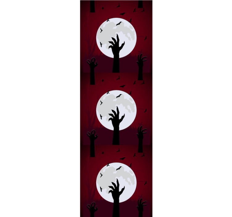 Tapet Halloween scenă înfiorătoare la lumina lunii - TenStickers