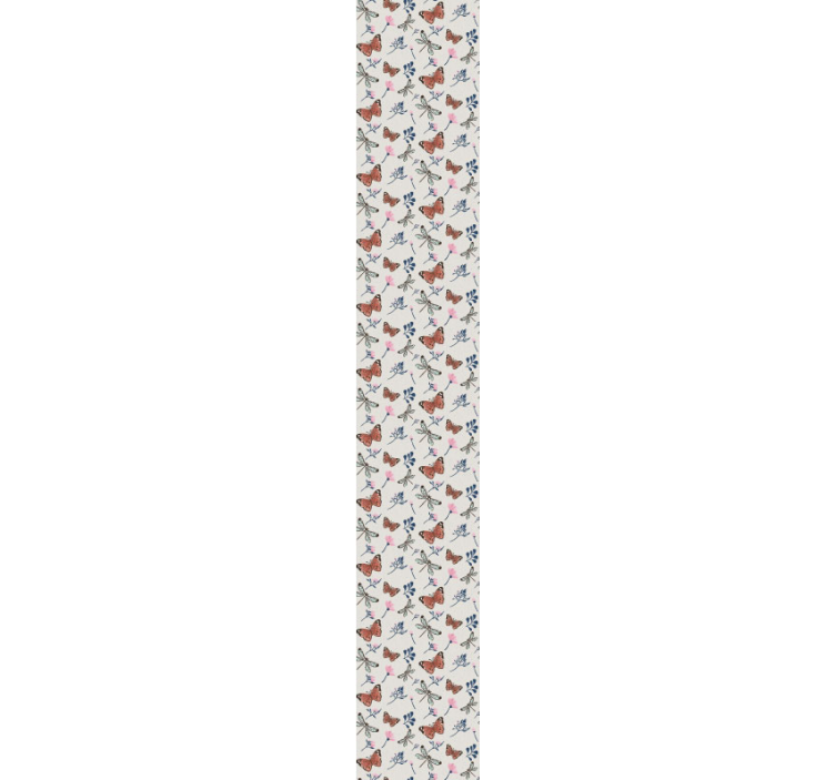 Tapet de fluturi și flori de libelule - TenStickers