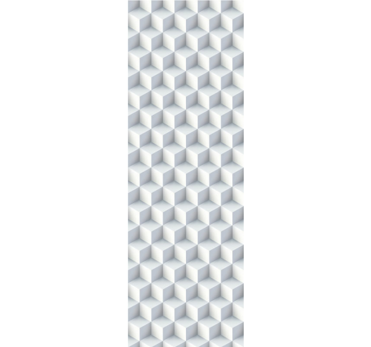 3d cuburi albe tapet 3d - TenStickers