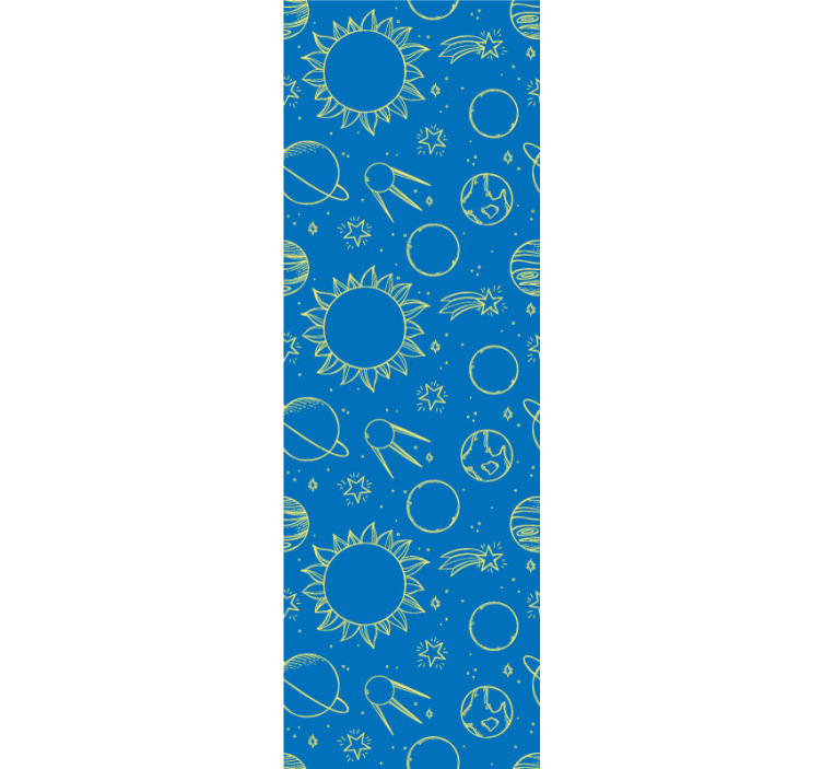 Tapet de pepinieră fundal cu tematică spațială - TenStickers