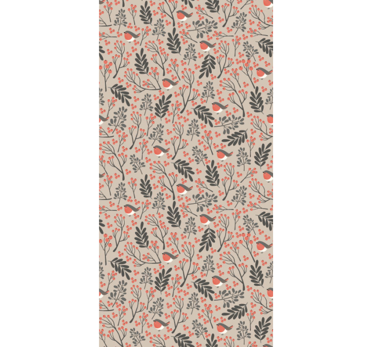 Tapet camera de zi păsări și flori - TenStickers