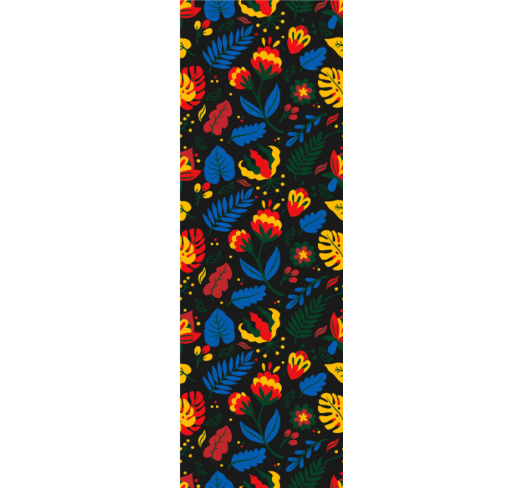 Tapet ornamental model de frunze florale - TenStickers