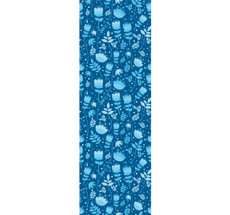 Tapet rustic cu model popular albastru - TenStickers