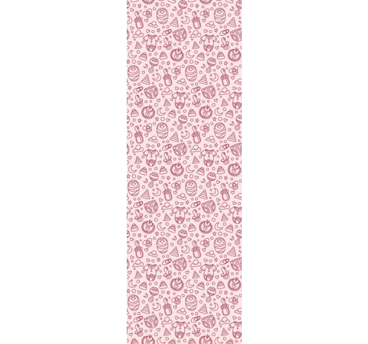 Tapet de pepinieră jucării și haine roz - TenStickers