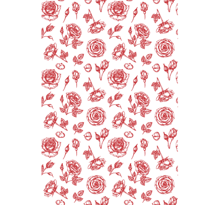 Tapet flori model floral schitat - TenStickers