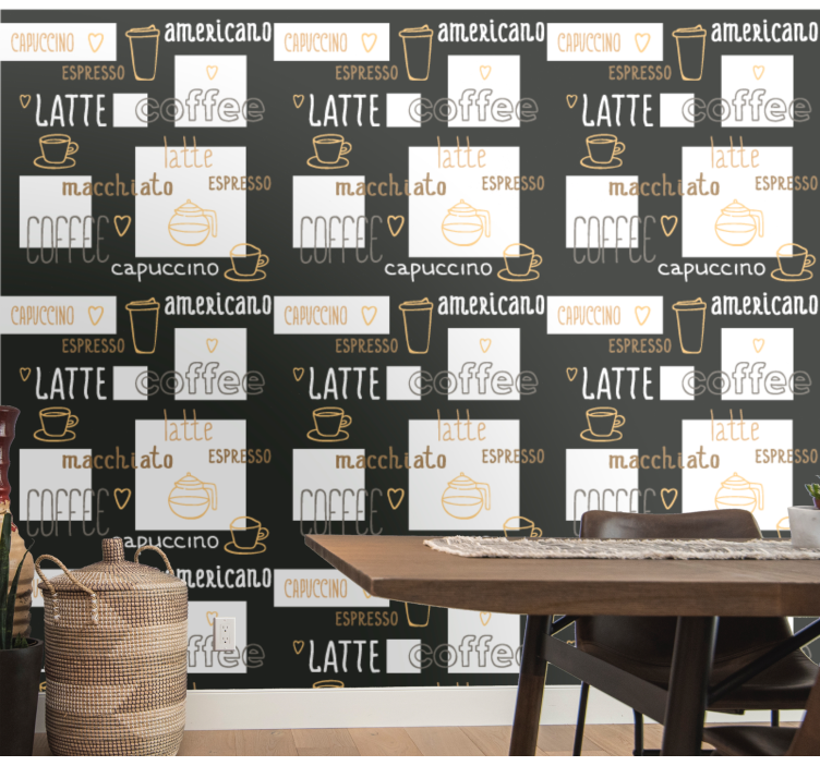 Desene decorative cafea tapet bucatarie - TenStickers